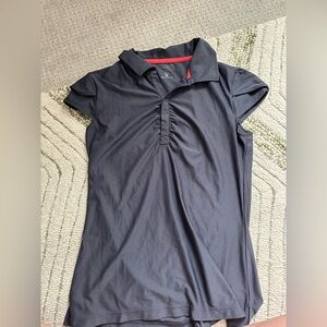 Athleta Black Short Sleeve Polo